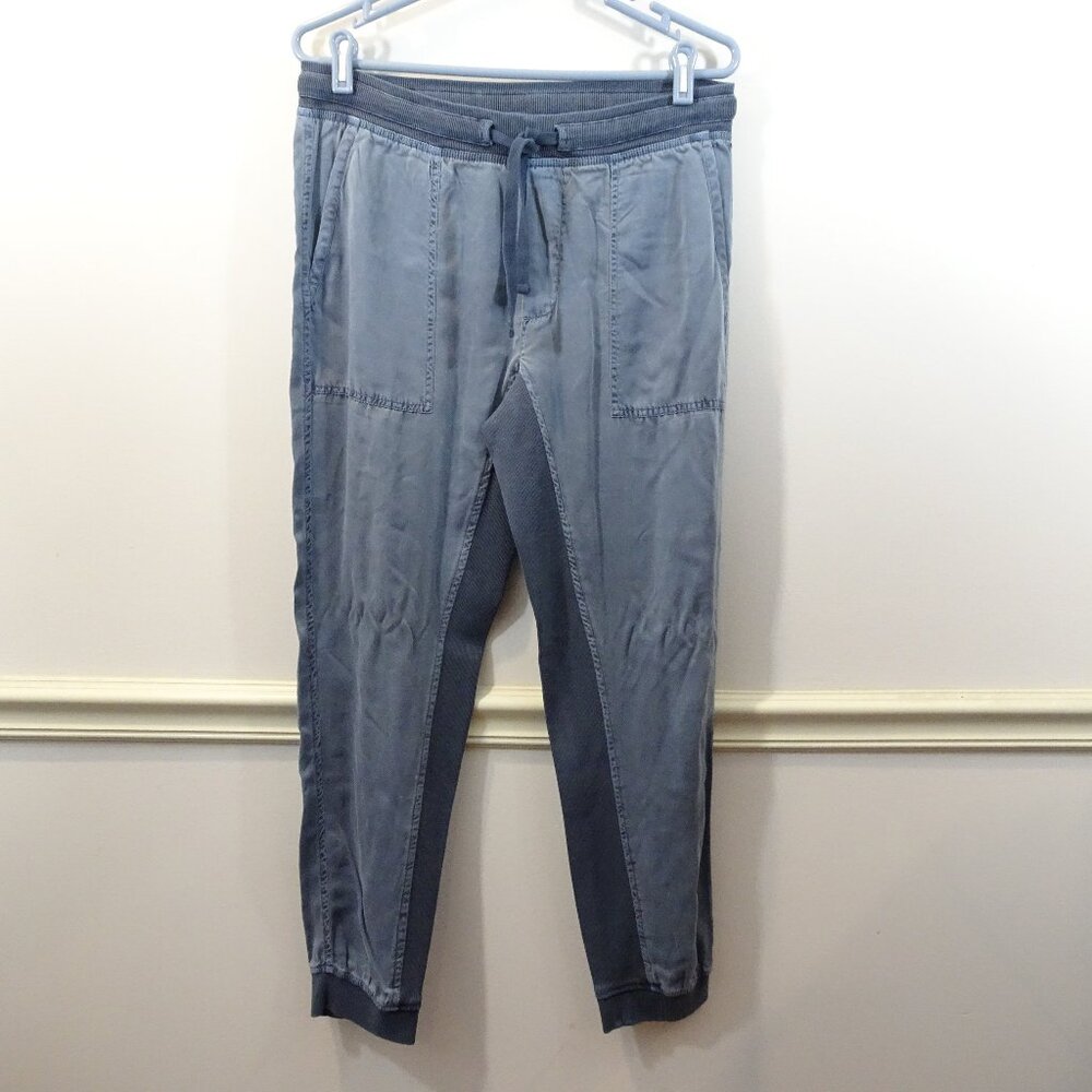 Sundance Lyocell Joggers Size S Blue Pull On NEW Ribbed Panel Casual
